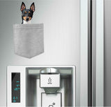 Toy Fox Terrier Dog in pocket Fridge Car Magnet Bumper Sticker App size 4"x7"