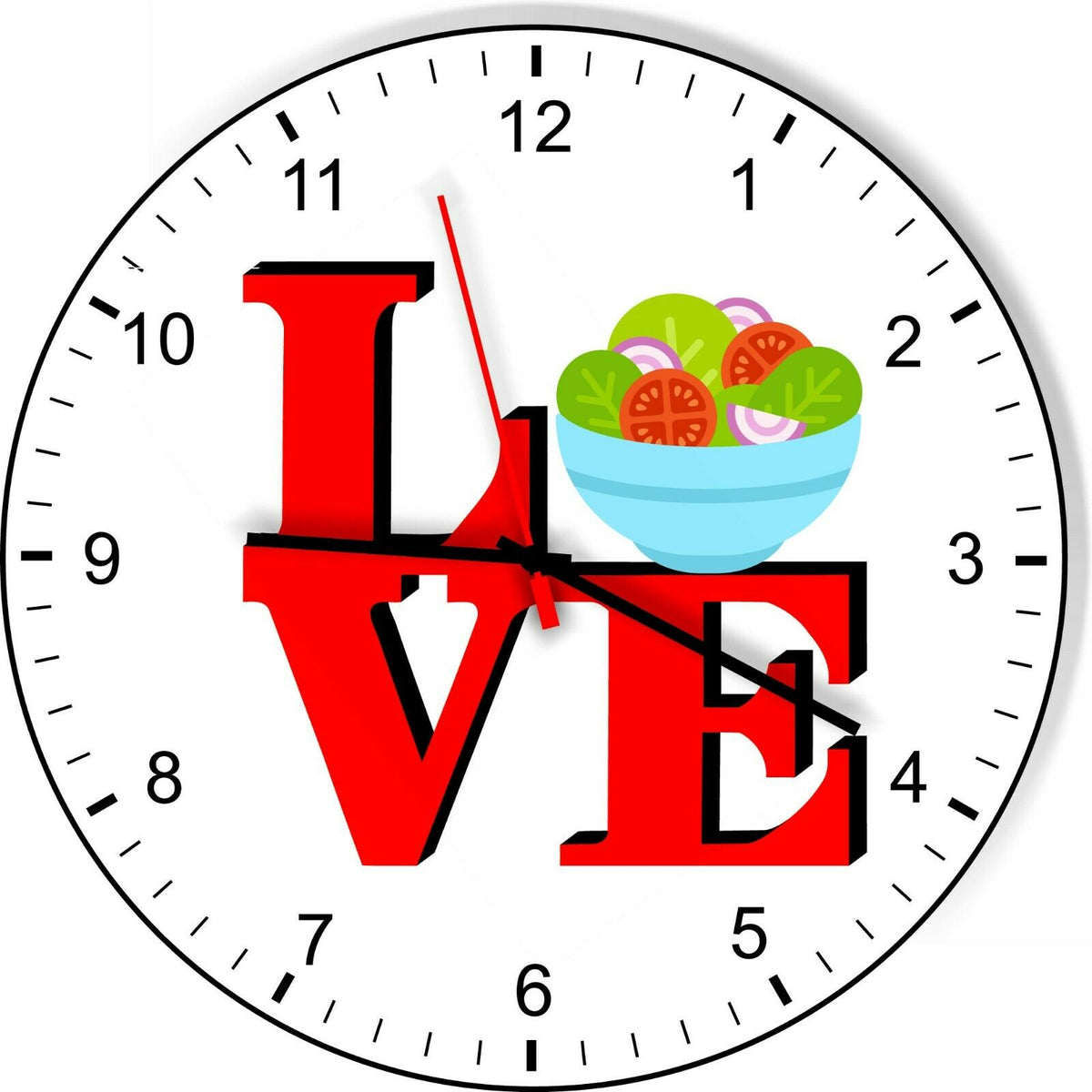 I Love Salmon Love Park Funny Kitchen Living room Wall Clock
