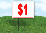 1 DOLLAR SALE Yard Sign Road with Stand LAWN SIGN