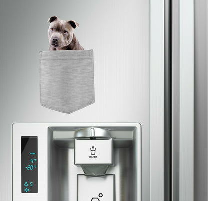 Staffordshire Terrier in pocket Fridge Car Magnet Bumper Sticker App size 4"x7"