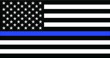 SET OF 3 Thin Blue Line American Police Flag Car MAGNET Magnetic Bumper Sticker