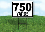 750 YARDS DISTANCE MARKER TARGET RUNNING Plastic Yard Sign ROAD SIGN with Stand
