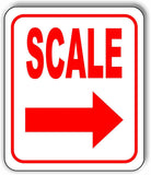 SCALE RIGHT ARROW Aluminum Composite Sign