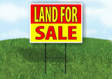 LAND FOR SALE RED YELLOW Plastic Yard Sign ROAD SIGN with Stand