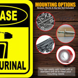 PLEASE FLUSH URINAL Toilet Metal Aluminum Composite Funny bathroom Sign