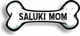 Dog Mom Saluki Bone Car Magnet Bumper Sticker 3"x7"
