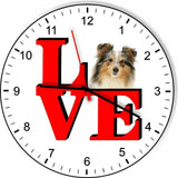 Shetland Sheepdog Cute Puppy Dog kitchen living room Wall Clock
