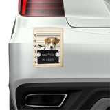 Russel Terrier Mugshot Bad Dog Fridge refrigerator Car Magnet