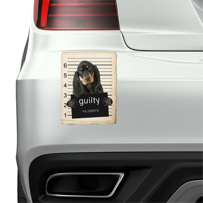 Black and Tan Coonhound Mugshot Bad Dog Fridge refrigerator Car Magnet