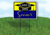 CLASS 2022 SENIOR YELLOW NAVY Yard Sign with Stand LAWN SIGN
