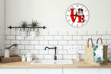 Australian Shepard Love Park Cute Puppy Dog kitchen living room Wall Clock