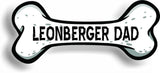Dog Dad Leonberger Bone Car Magnet Bumper Sticker 3"x7"