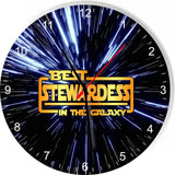 Best Stewardess in the Star Galaxy Space Kitchen Living room Wall Clock