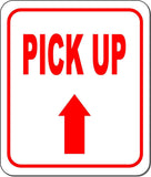 PICK UP RED 8 Arrow Variations Metal Aluminum composite sign