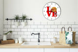 I Love Hamburgers Love Park Funny Kitchen Living room Wall Clock