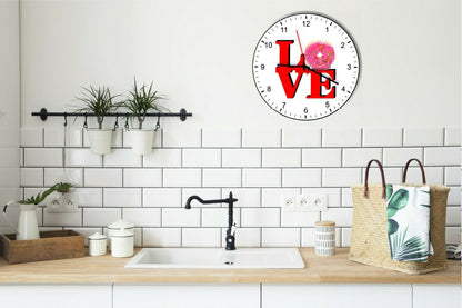 I Love Doughnuts Love Park Funny Kitchen Living room Wall Clock
