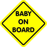 BABY ON BOARD - Magnetic Bumper Sticker THIS IS A MAGNET NOT A STICKER 6'X6"