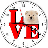 Chow Chow Cute Puppy Dog kitchen living room Wall Clock