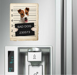 Jack Russel Mugshot Bad Dog Fridge refrigerator Car Magnet