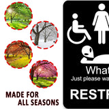 funny bathroom sign 8 1/2 X 10 RESTROOM SIGN Aluminum NEW An alien men women