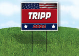 TRIPP FLAG RED 2024 18inx24in Yard Road Sign w/ Stand
