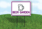 BEER GARDEN PURPLE Yard Sign Road with Stand LAWN SIGN