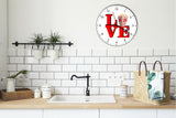 I Love Popcorn Love Park Funny Kitchen Living room Wall Clock