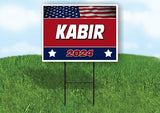 KABIR FLAG RED 2024 18inx24in Yard Road Sign w/ Stand
