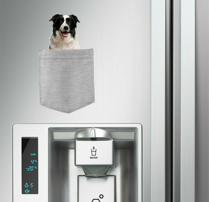 Border Collie in pocket Fridge Car Magnet Bumper Sticker App size 4"x7"