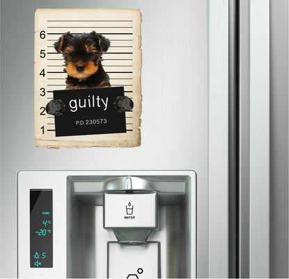 Yorkshire Terrier Mugshot Bad Dog Fridge refrigerator Car Magnet