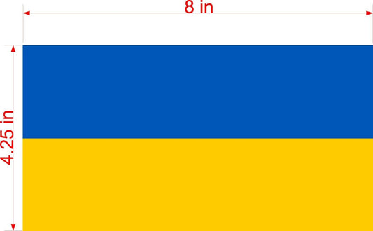 UKRAINE Flag SUPPORT Car MAGNET Magnetic Bumper Sticker 4.25" X8" RUSSIAN
