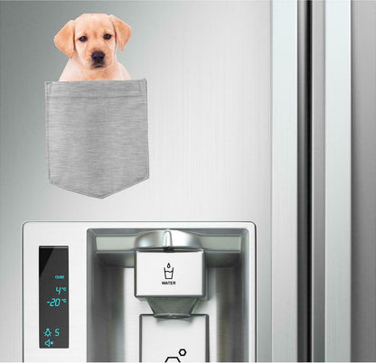 Yellow Lab Dog in pocket Fridge Car Magnet Bumper Sticker App size 4"x7"