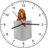 Bloodhound In Your Pocket Puppy Dog kitchen living room Wall Clock