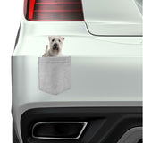 Soft Coated Wheaten in pocket Fridge Car Magnet Bumper Sticker App size 4"x7"