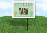 TARA WELCOME BABY GREEN  18 in x 24 in Yard Sign Road Sign with Stand