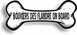 Dog on Board Bouviers des Flandre Bone Car Magnet Bumper Sticker 3"x7"