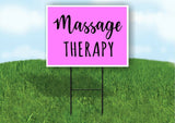 MASSAGE THERAPY PINK Plastic Yard Sign ROAD SIGN with Stand