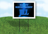 JILL RETIREMENT BLUE 18 in x 24 in Yard Sign Road Sign with Stand