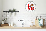 I Love Spaghetti Love Park Funny Kitchen Living room Wall Clock