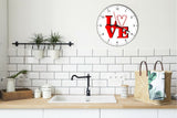 I Love Candy Canes Love Park Funny Kitchen Living room Wall Clock