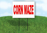 CORN MAZE Plastic Yard Sign ROAD SIGN with Stand