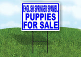English Springer Spaniel PUPPIES FOR SALE Yard Sign Road with Stand LAWN SIGN