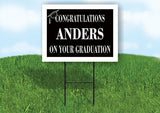 ANDERS CONGRATULATIONS GRADUATION 18 in x 24 in Yard Sign Road Sign with Stand