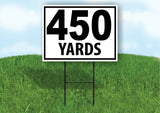 450 YARDS DISTANCE MARKER TARGET RUNNING Plastic Yard Sign ROAD SIGN with Stand