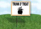 TRUNK O TREAT CAULDRON Yard Sign with Stand LAWN SIGN