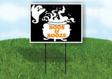 BOOS & BOOZE GHOST CAULDRON Yard Sign Road with Stand LAWN SIGN