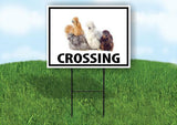 Slikie chicken CROSSING XING 18inx24in Yard Road Sign w/ Stand