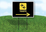 TRANSFER BLACK ARROW RIGHT Yard Sign Road with Stand LAWN SIGN Single sided