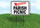 ANNUAL PARISH PICNIC Yard Sign with Stand LAWN SIGN