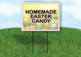 HOMEMADE EASTER CANDY Yard Sign with Stand LAWN SIGN